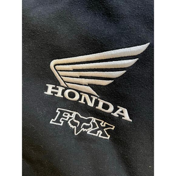Fox Honda Zip Heavy Black Fleece and Faux Fur Racing Jacket XXL Sasquatch. Hood - Picture 5 of 10
